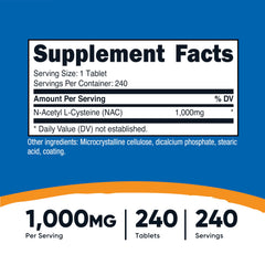 NAC 1000 mg vegan tablets bottle image