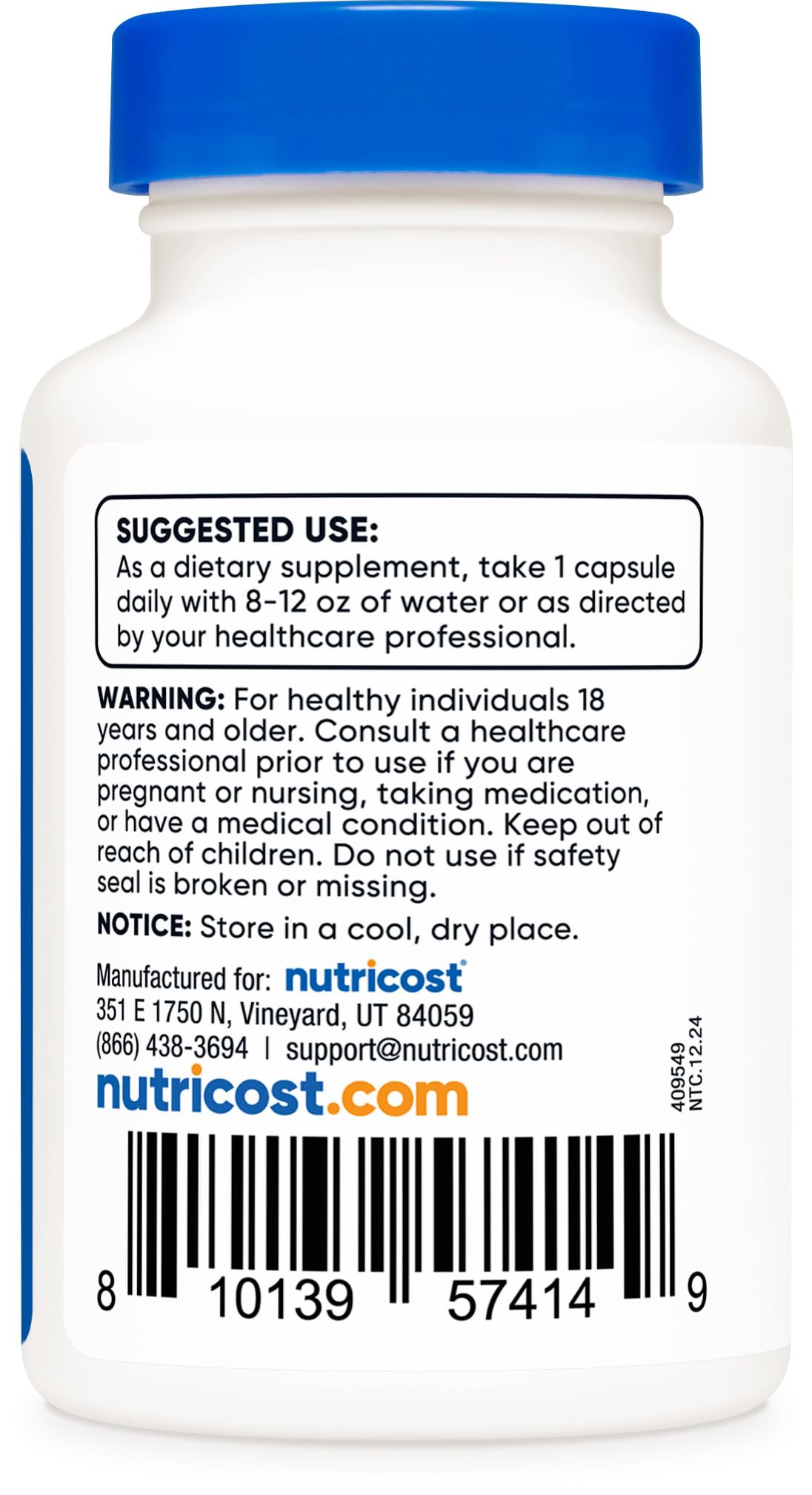 Third-party testing certificate for Nutricost NAC