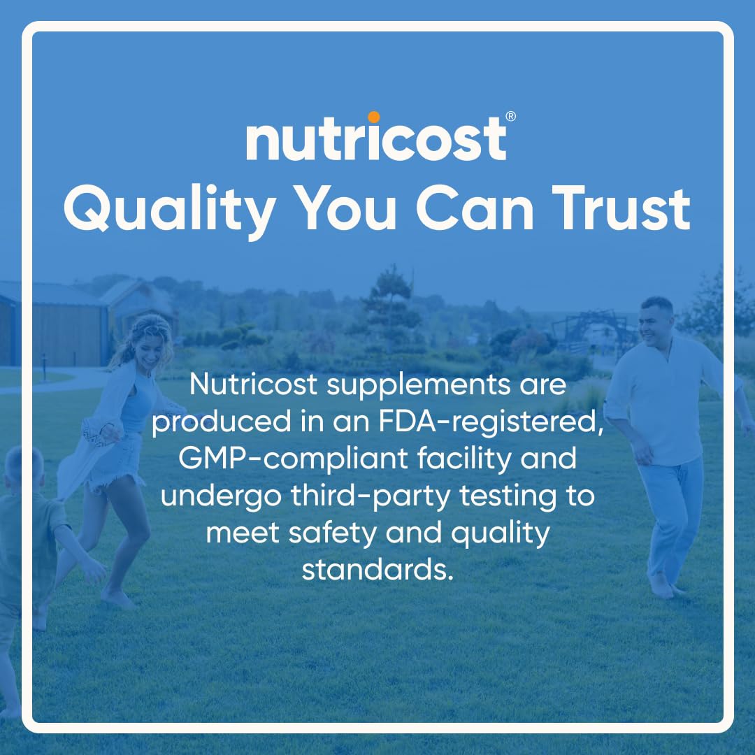 Nutricost NAD+ supplement NSF GMP FDA registered seal for safety.