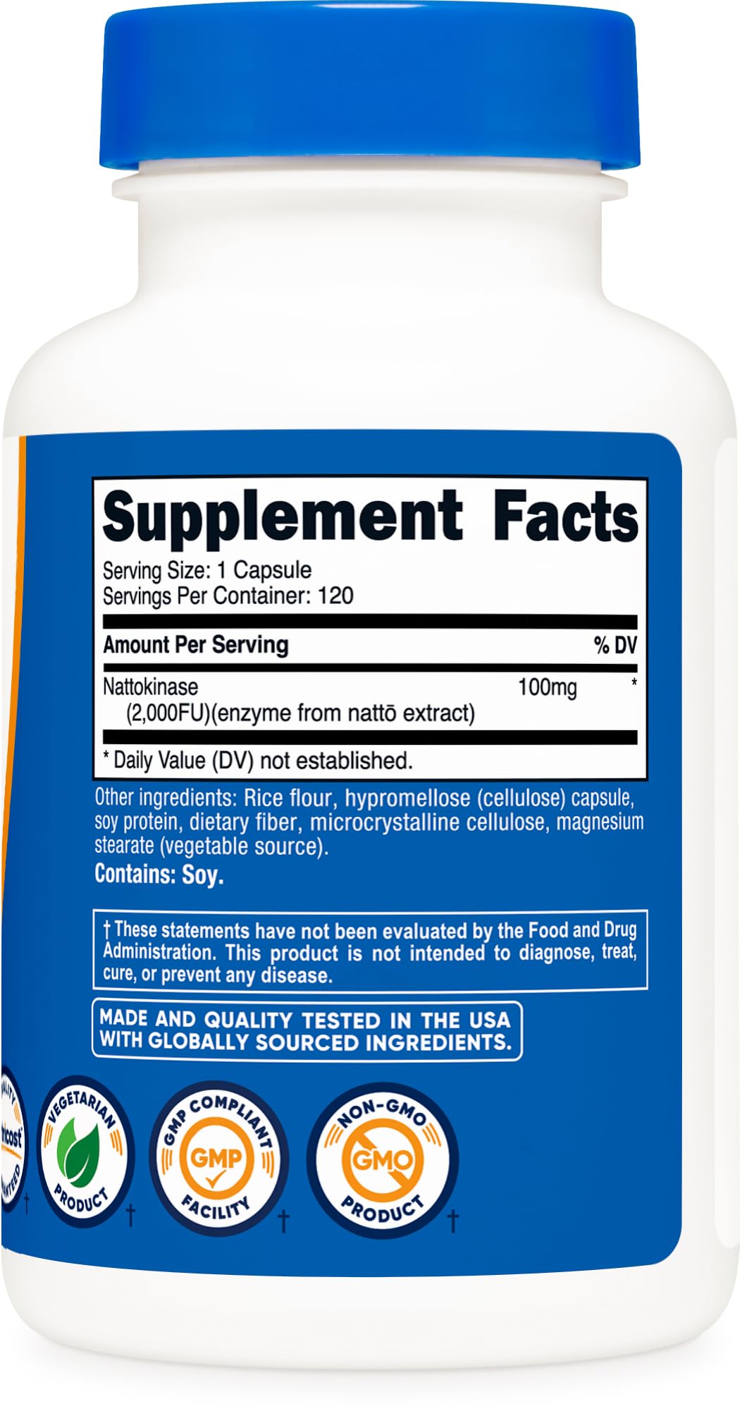 Two Nutricost Nattokinase bottles for Pack of 2