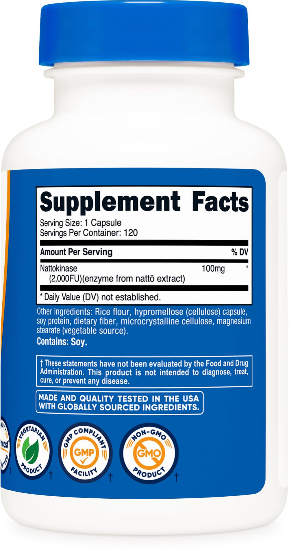 Two Nutricost Nattokinase bottles for Pack of 2