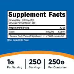 Serving size 1g Niacin per serving