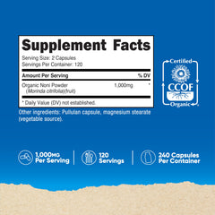 Vegetarian friendly Organic Noni capsules