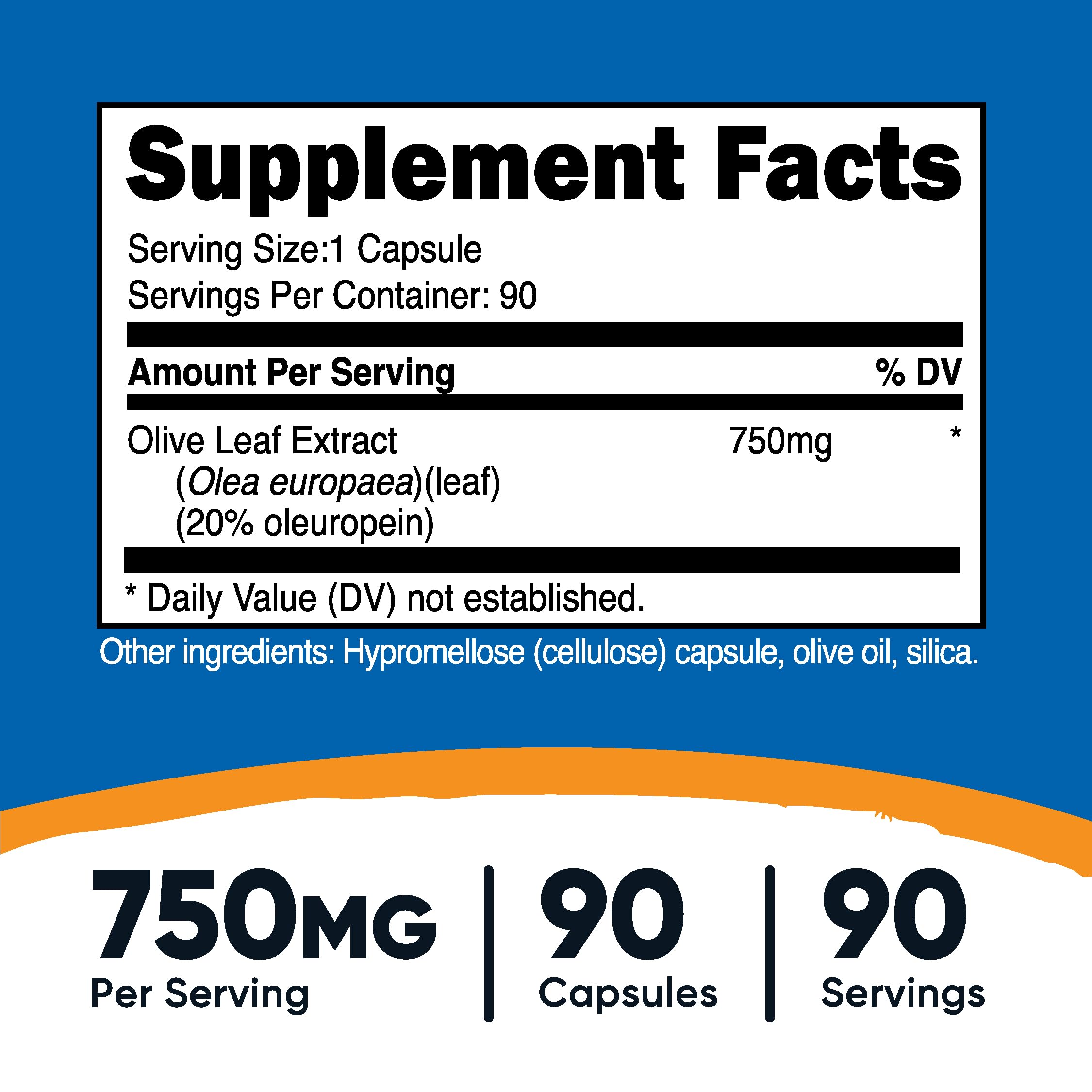 Close-up of Nutricost Olive Leaf Extract bottle
