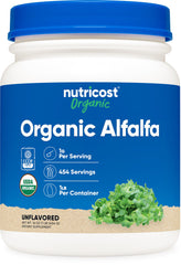 Nutricost Organic Alfalfa Powder 1LB front product image