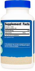 Nutrition facts panel of Nutricost Organic Chlorella