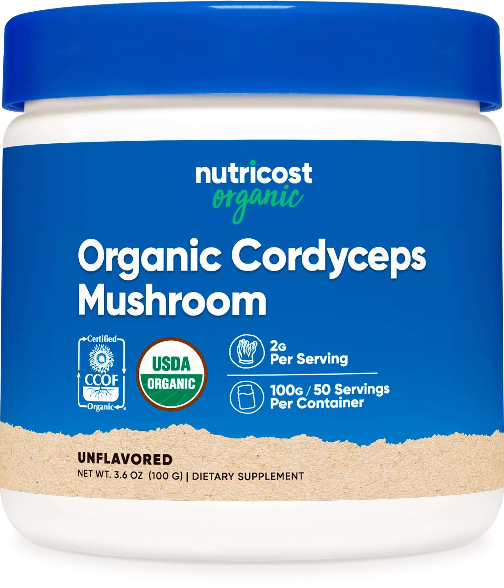 Nutricost Organic Cordyceps Powder bottle – 100 grams
