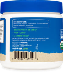 Gluten-free and Non-GMO label on cranberry powder packaging
