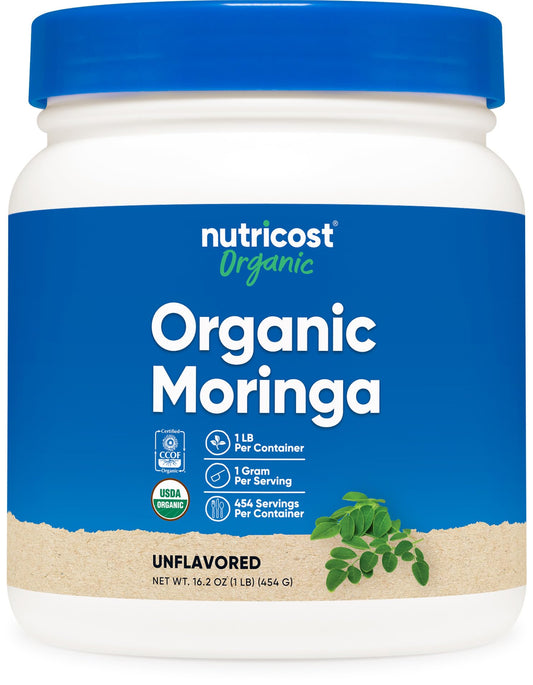 Nutricost Organic Moringa Powder 1lb bottle