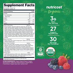 USDA Organic seal and product ingredients close-up