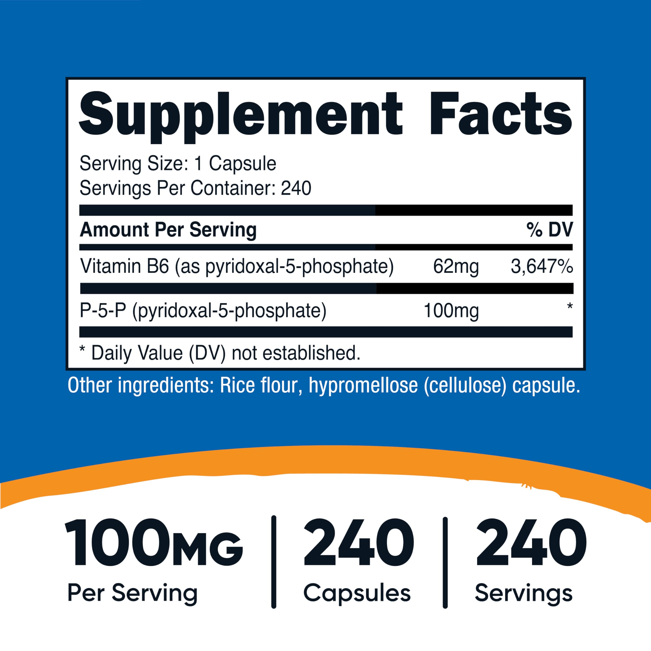 Close-up of a vegetarian-friendly P5P capsule