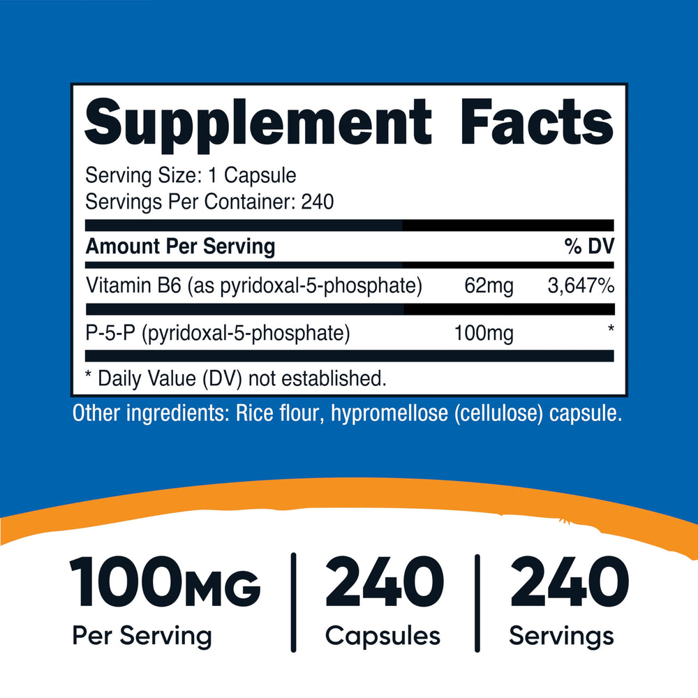 Close-up of a vegetarian-friendly P5P capsule