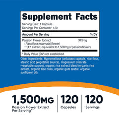 Close-up of Nutricost Passion Flower Extract capsules