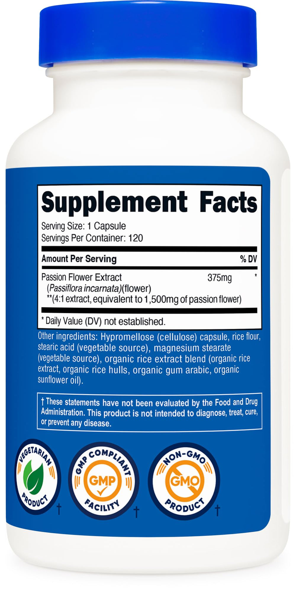GMP compliant facility and FDA registered badge on Nutricost packaging