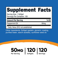 Peppermint oil softgels close-up