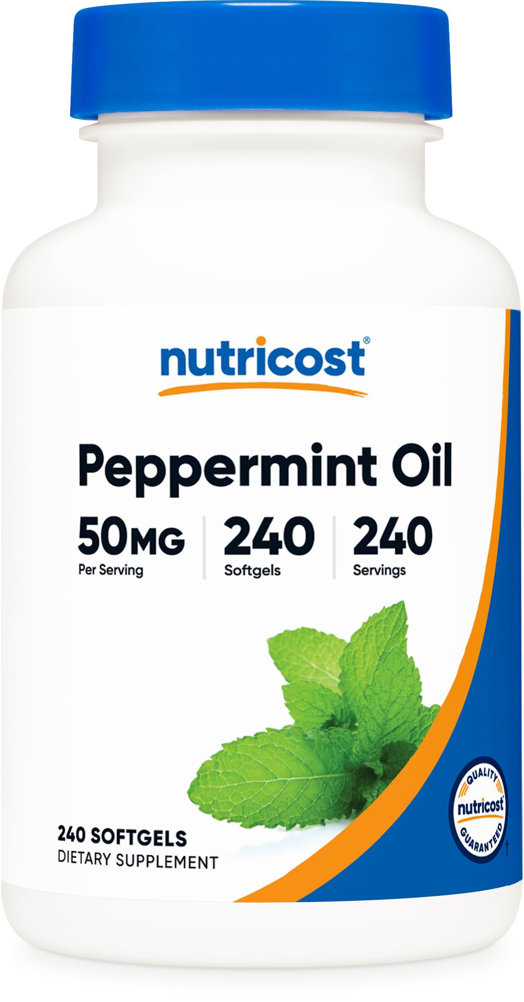 Nutricost Peppermint Oil Softgels bottle label