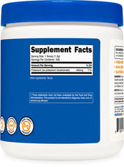 Nutrition facts showing 494 mg potassium per serving