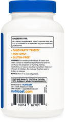 GMP-compliant facility icon with Nutricost bottle
