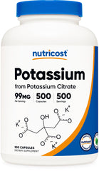 Nutricost Potassium Citrate 99mg bottle front view