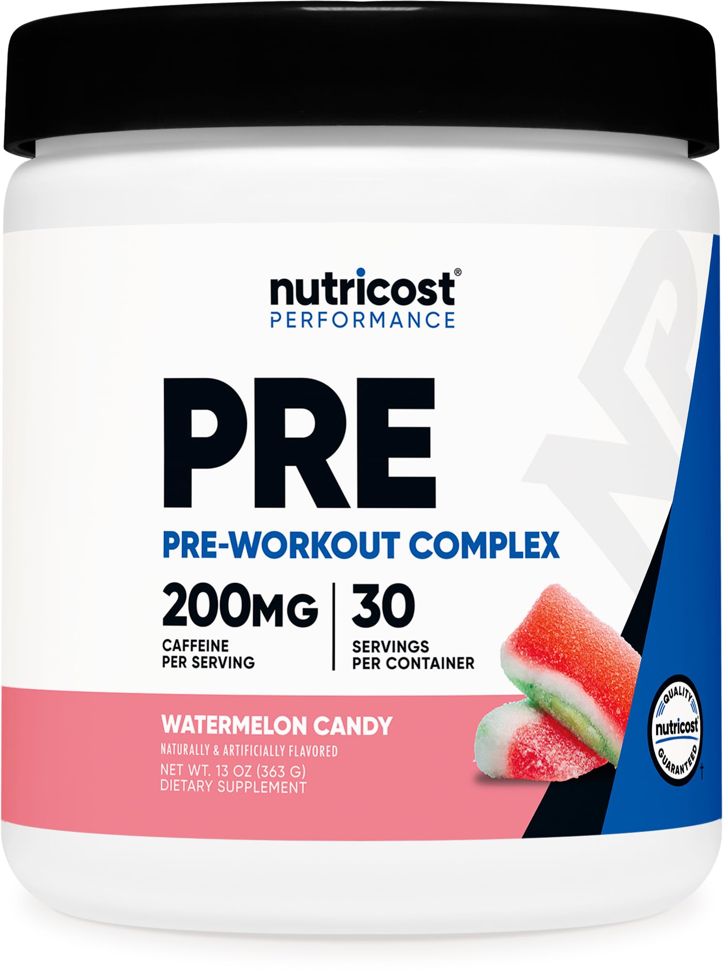 Nutricost Pre-Workout Powder Watermelon Candy 30 Servings – front packaging