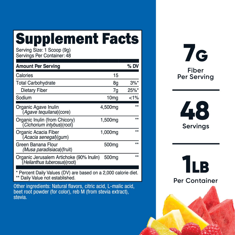Serving size graphic showing 48 servings per container