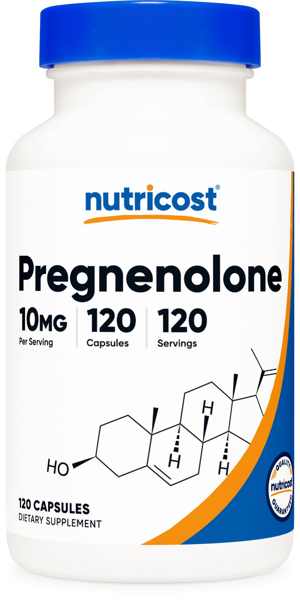 Nutricost Pregnenolone 10mg bottle - front view