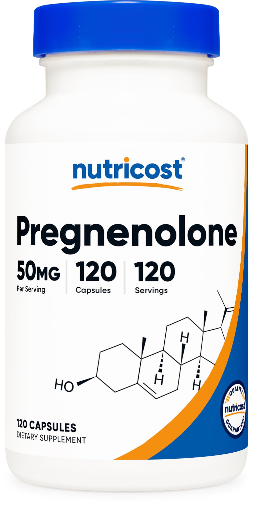 Nutricost Pregnenolone 50mg bottle label