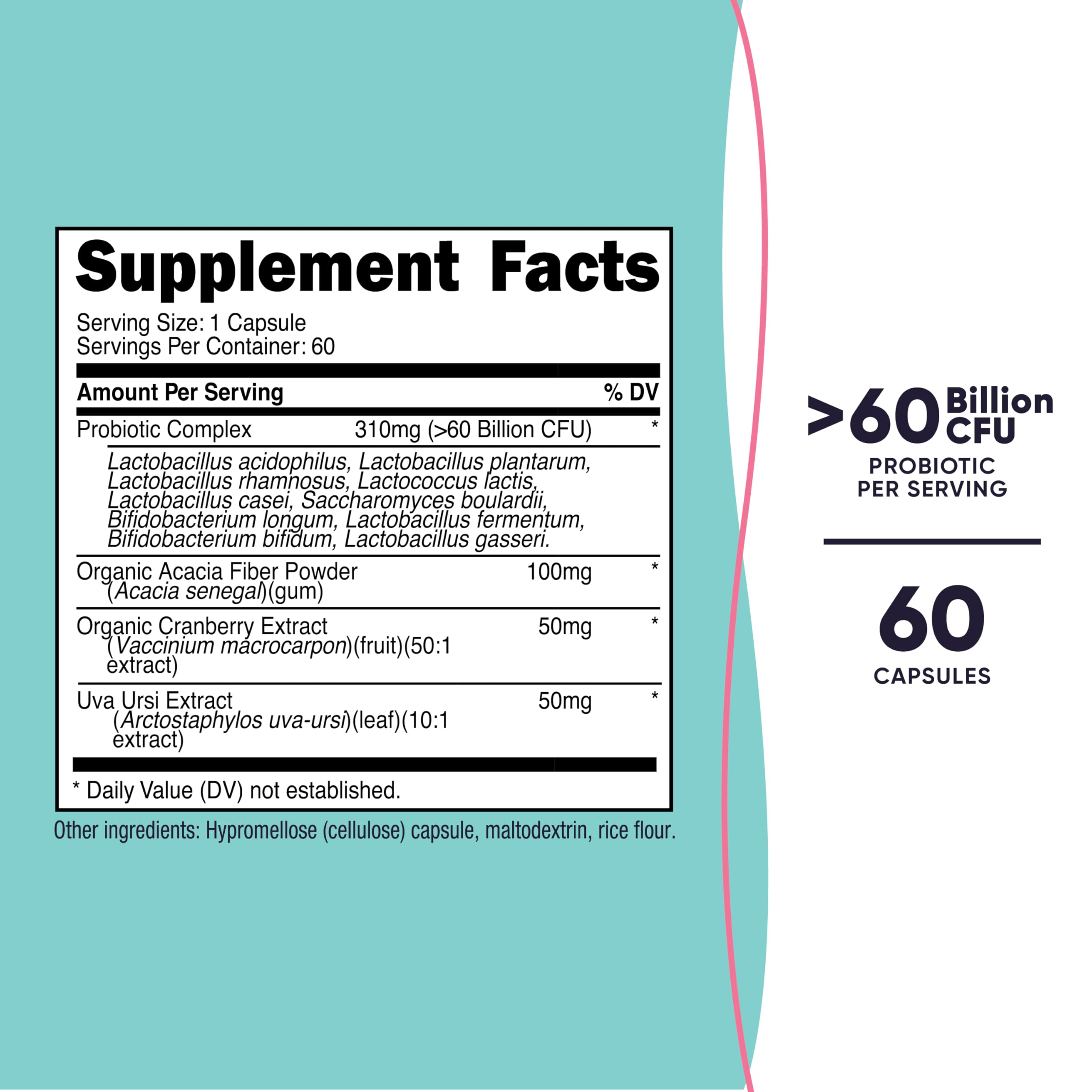 Front view of Nutricost Probiotic for Women bottle with label