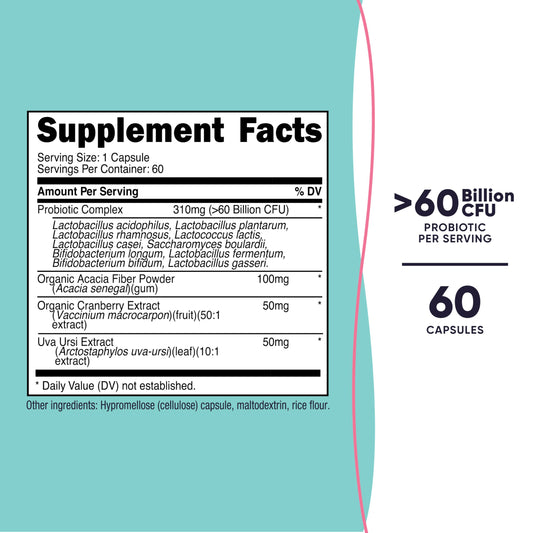 Front view of Nutricost Probiotic for Women bottle with label