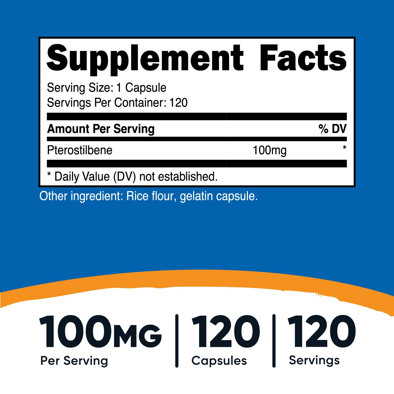 Close-up of Nutricost Pterostilbene 100mg capsules