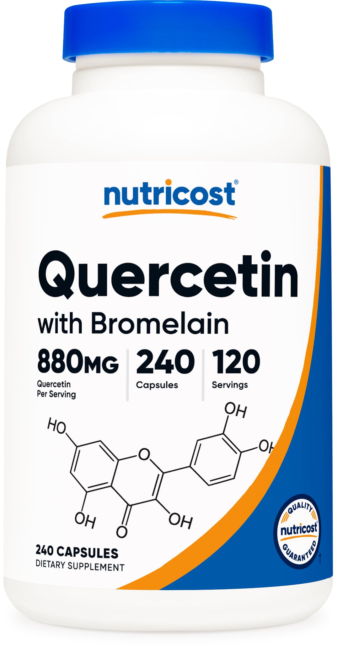Nutricost Quercetin 880mg bottle label close-up