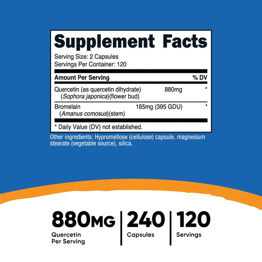 Two vegetarian capsules with bromelain 165mg