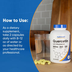Bottle showing 120 servings per bottle