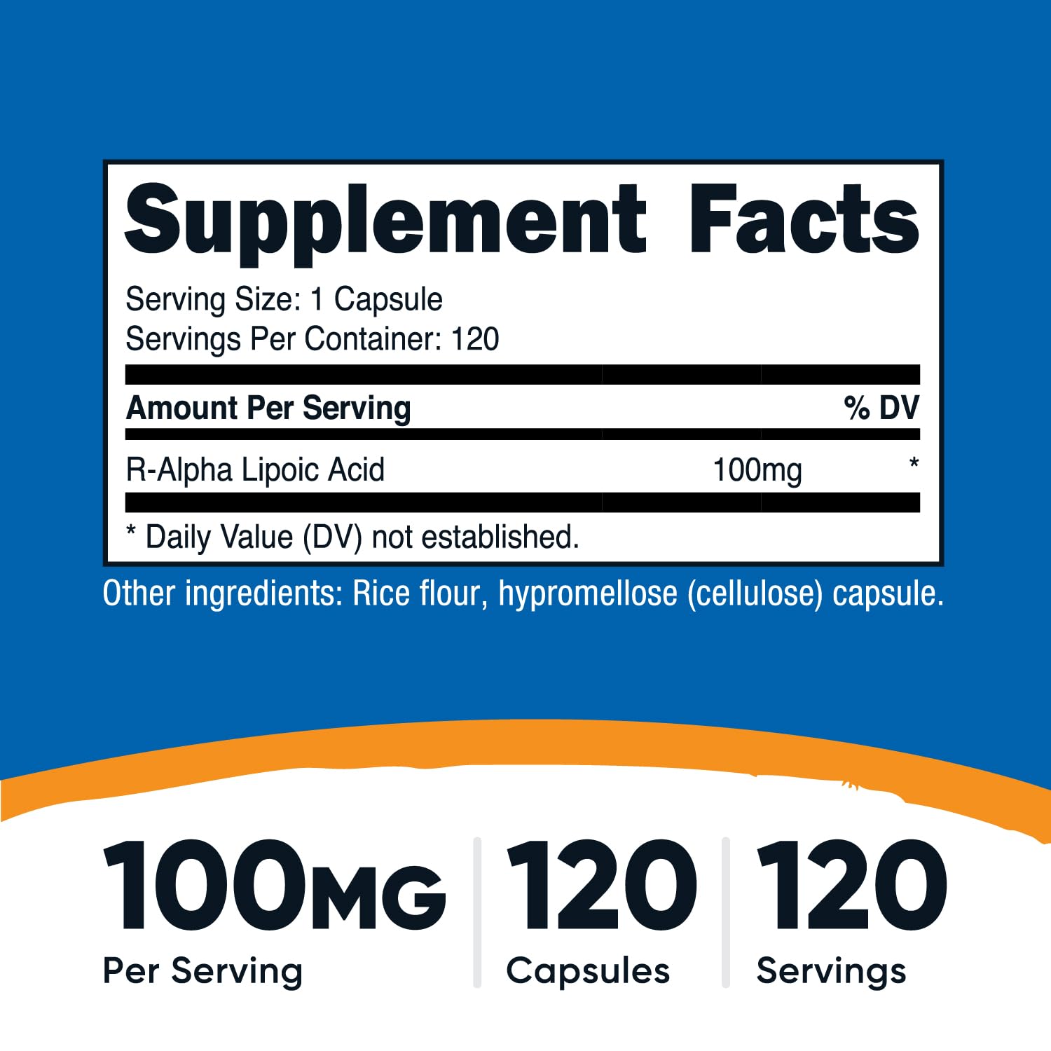 Nutricost R-ALA 100mg 240 Veggie Capsules
