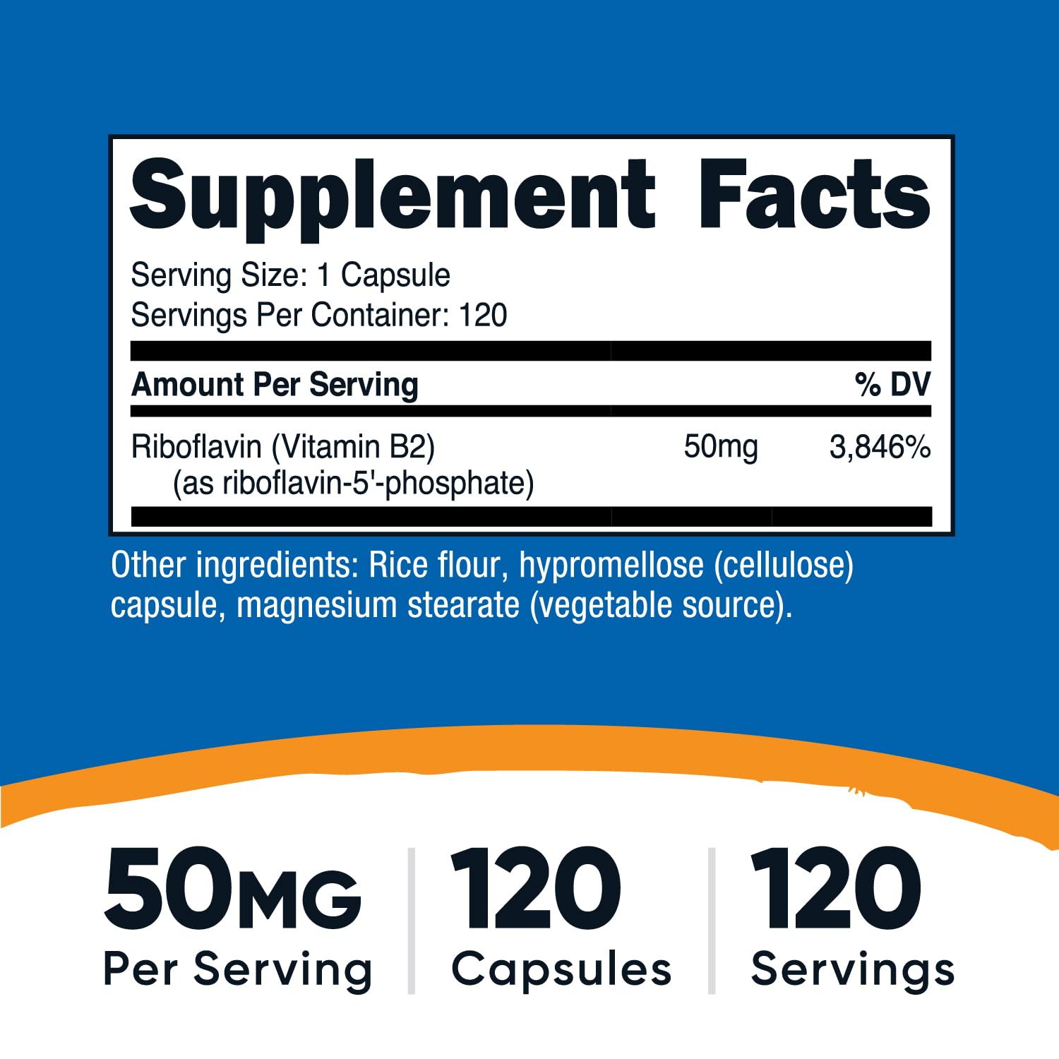 Riboflavin-5-Phosphate (R-5-P) label close-up