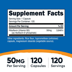 Riboflavin-5-Phosphate (R-5-P) label close-up