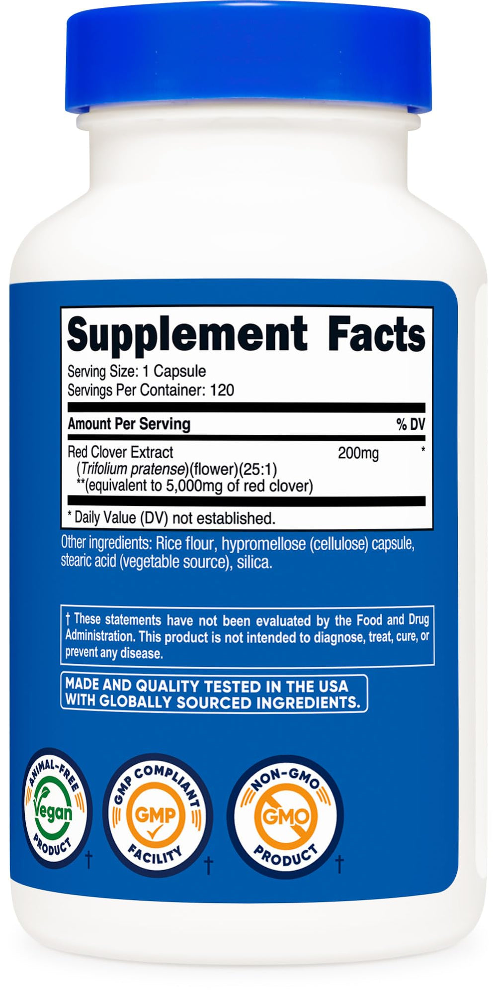 Plant-based red clover herbal supplement