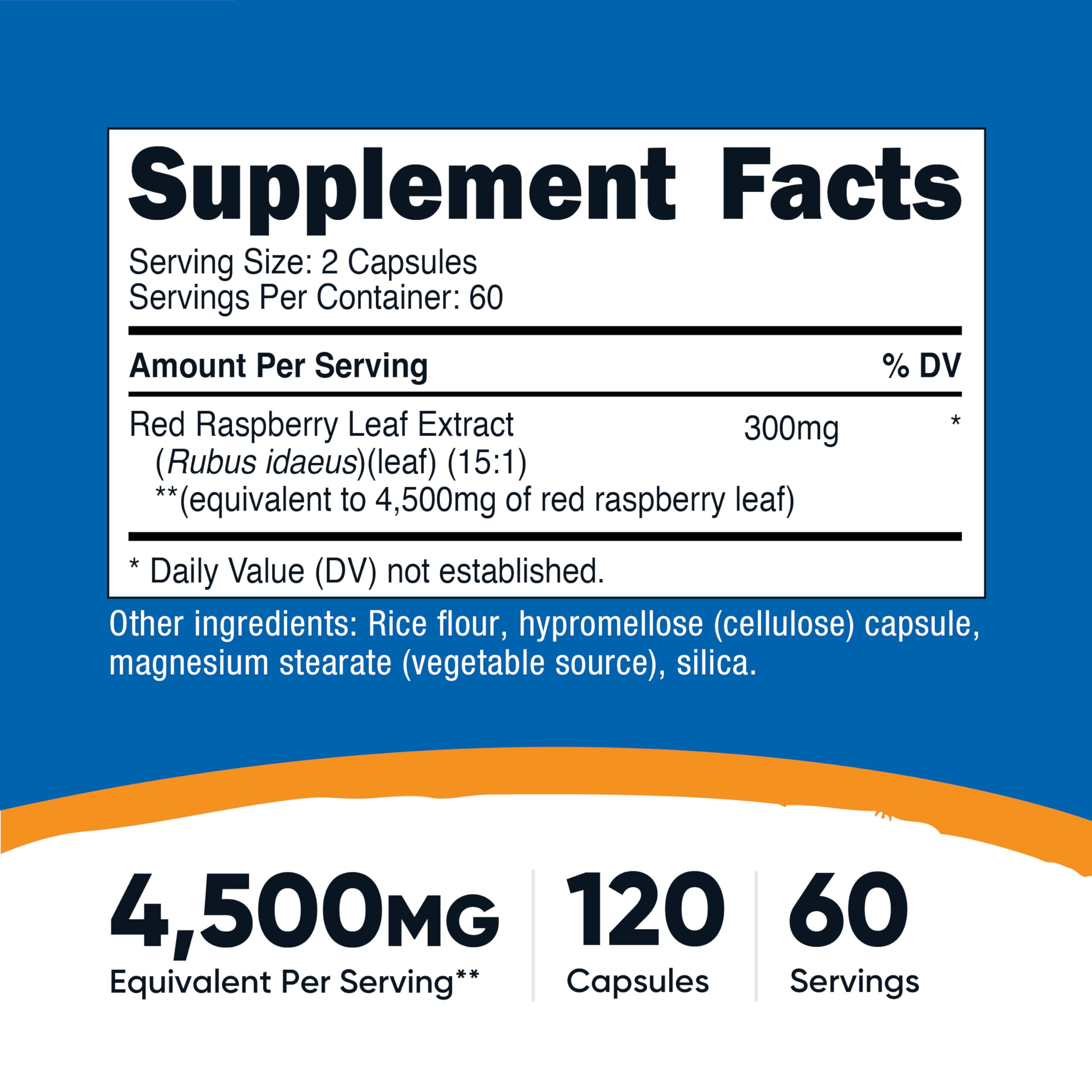 Product label showing 4500 mg equivalent per serving