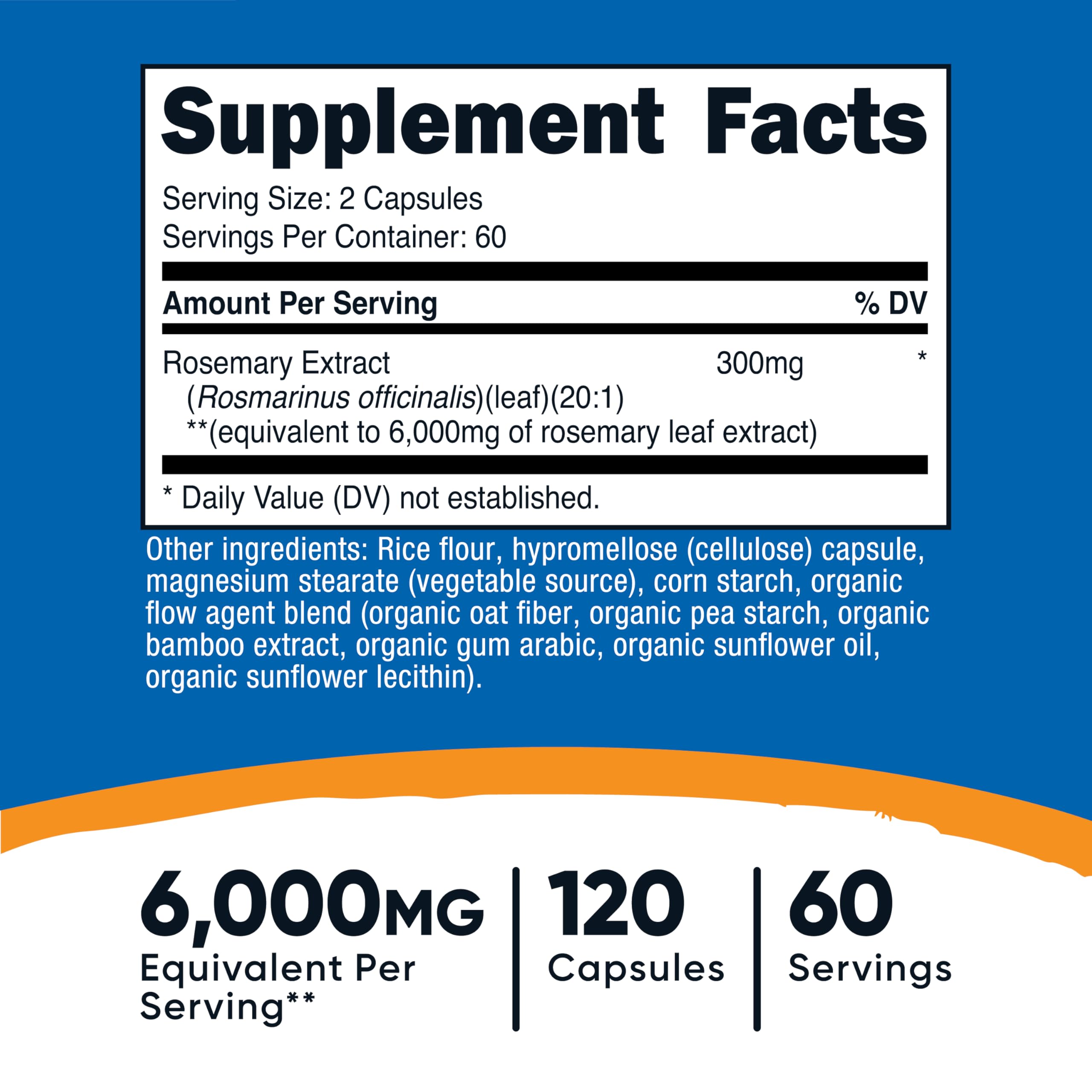 Close-up of rosemary extract capsules representing vegan supplement