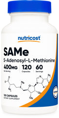 Nutricost SAM-e bottle with 120 veggie capsules
