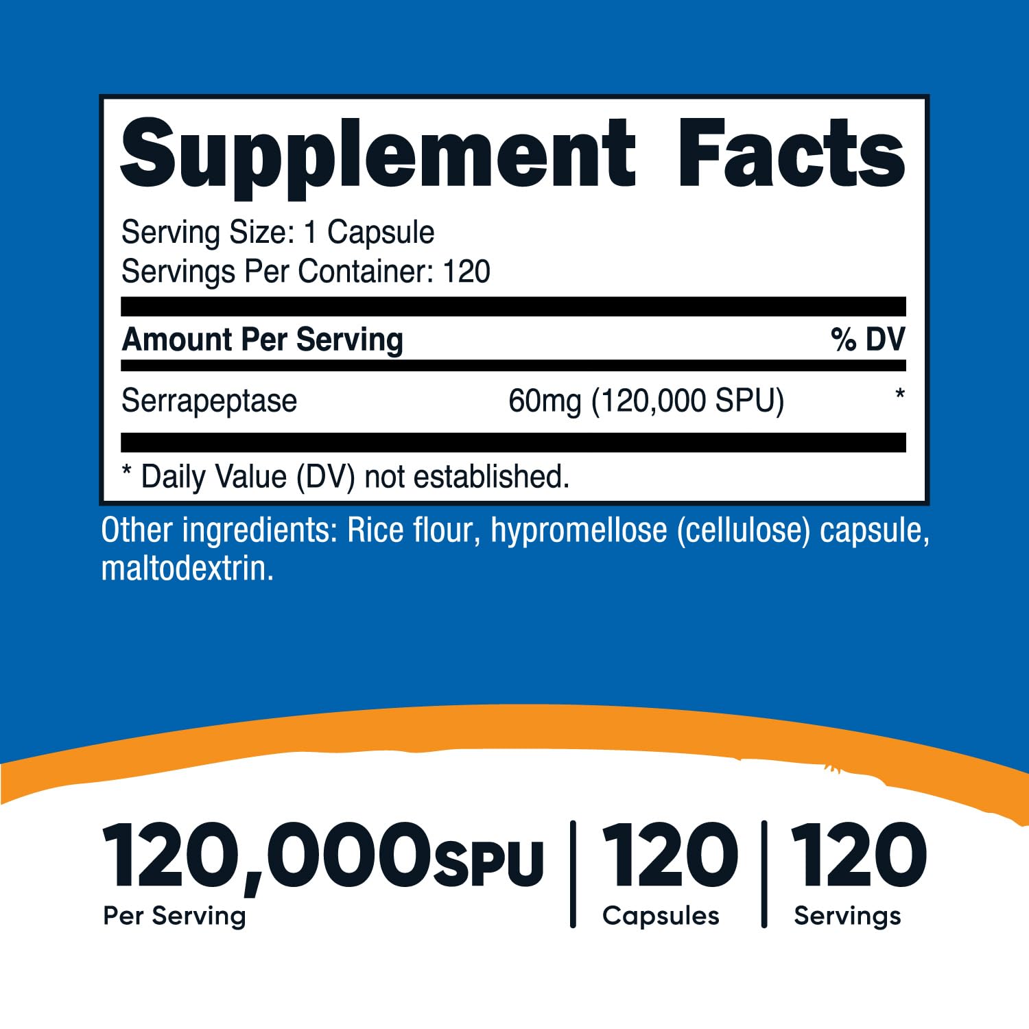 Close-up of Serrapeptase capsules