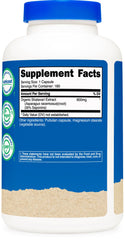 Ingredients and supplement facts for Nutricost Shatavari 600mg
