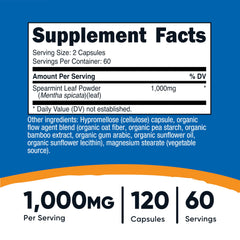 Nutricost Spearmint Leaf bottle close-up with label