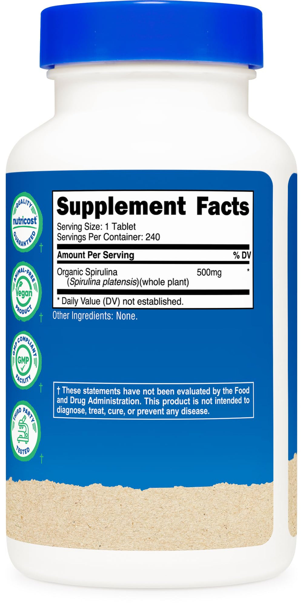 GMP compliant, FDA-registered facility manufacturing spirulina