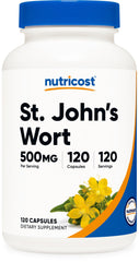 Nutricost St John's Wort 500mg 120 vegetarian capsules bottle