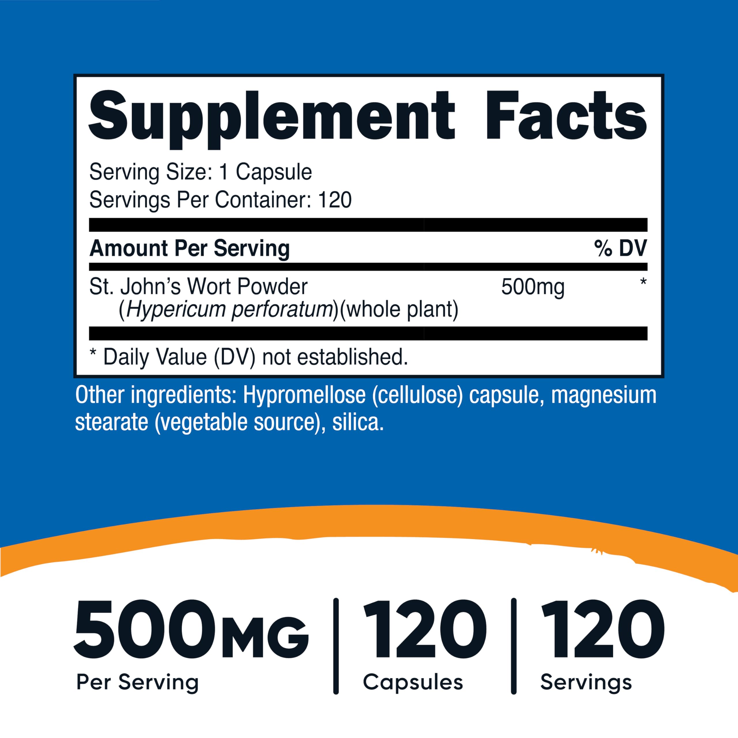 Nutricost St John's Wort 500mg bottle with packaging
