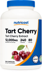 Nutricost Tart Cherry Extract bottle with 12,000mg equivalent label
