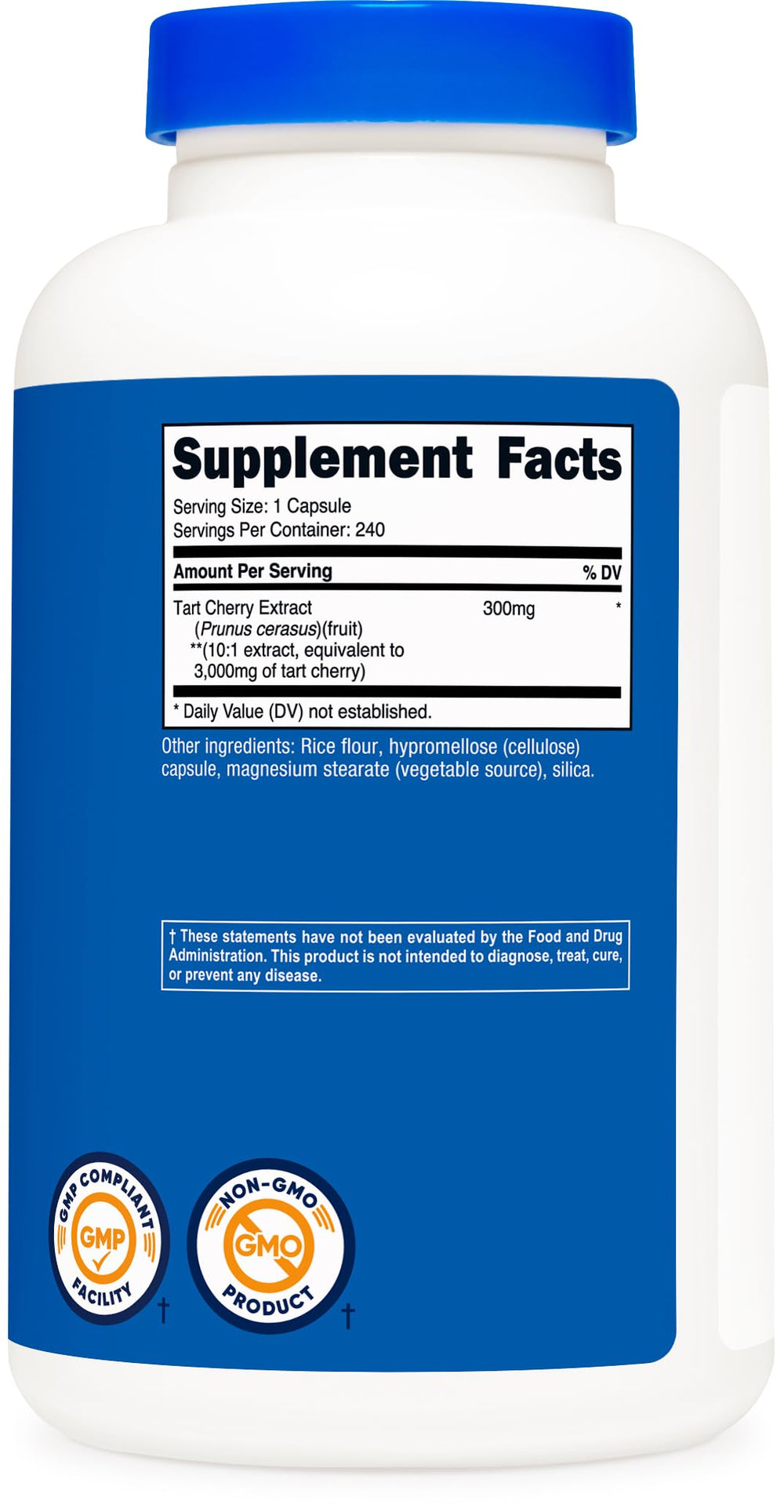 Gluten-free, Non-GMO Tart Cherry Extract capsules
