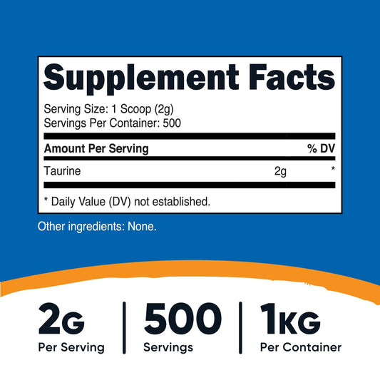 Taurine powder scoop included for serving size