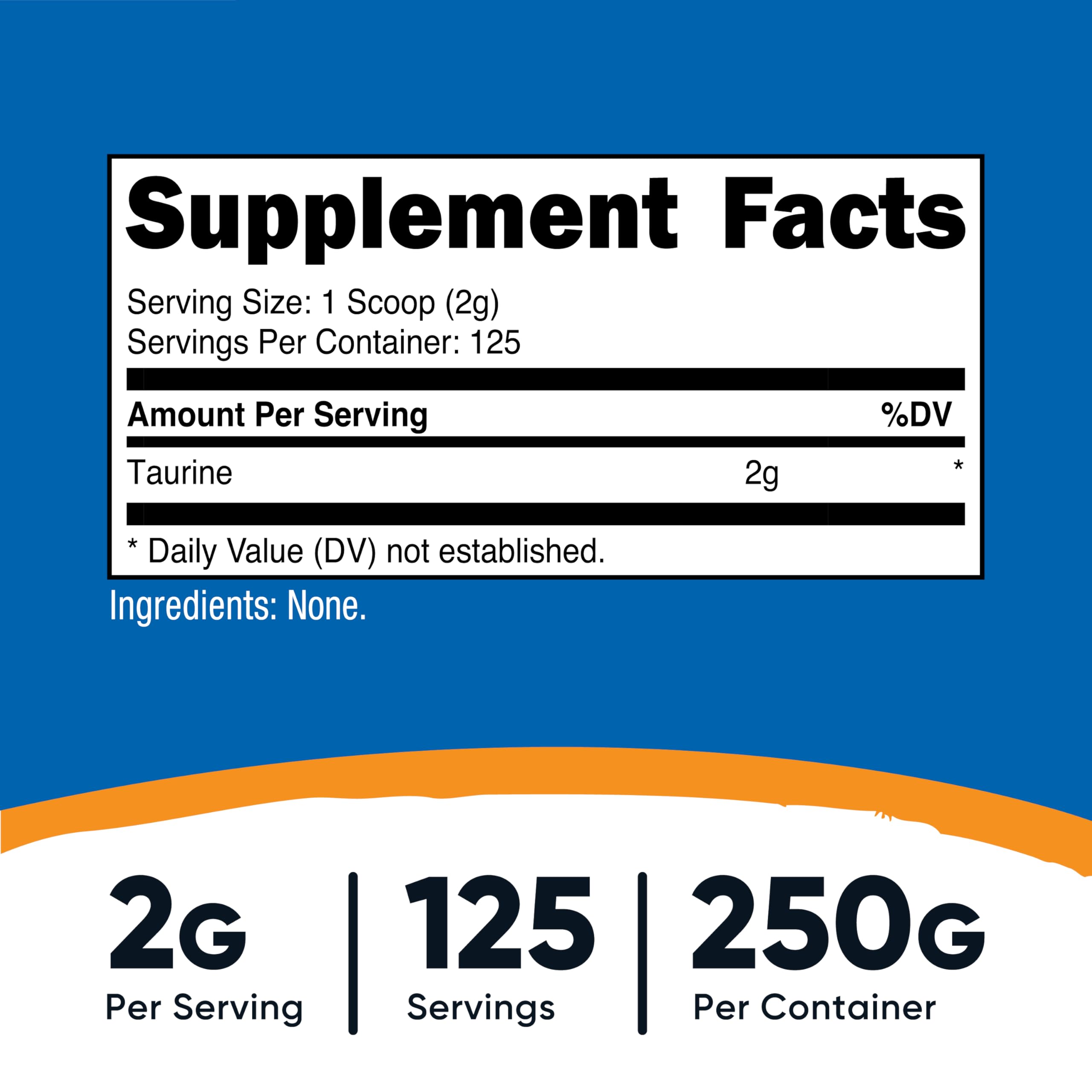 Taurine powder with measuring scoop